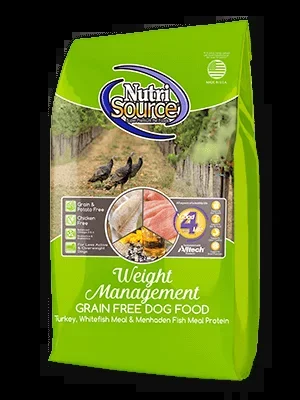 NutriSource Grain Turkey & Whitefish Free Weight Management Dry Dog Food 15lb