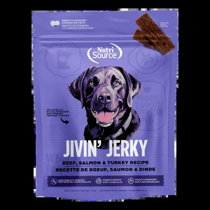 NutriSource Jivin’ Jerky High Plains Treat 4oz