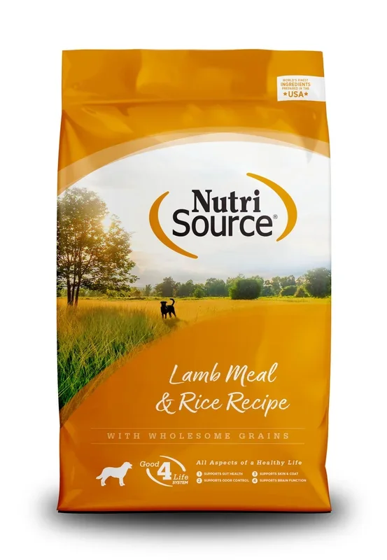 NutriSource Lamb Meal & Rice Recipe with Wholesome Grains Dry Dog Food, 4-lb