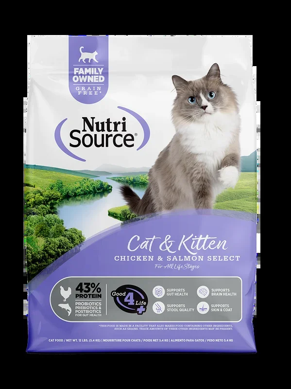 NutriSource® Chicken & Salmon Select Recipe Healthy Grain Free Cat & Kitten Dry Food
