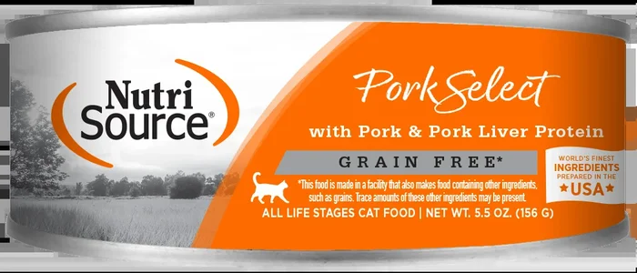 NutriSource® Pork Select Healthy Grain Free Wet Cat Food