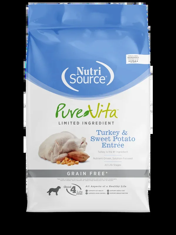 NutriSource® Pure Vita™ Turkey & Sweet Potato Entrée Grain Free Limited Ingredient Dog Food