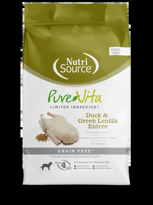 NutriSource® PureVita™ Duck & Green Lentils Entrée Grain Free Limited Ingredient Dog Food