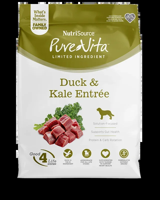 NutriSource® PureVita™ Duck & Kale Entrée Dry Dog Food
