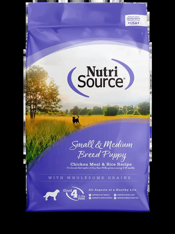 NutriSource Small and Medium Breed Puppy Chicken and Rice Dry Dog Food