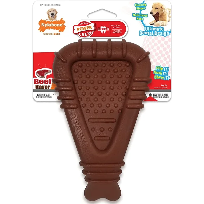 Nylabone Power Chew Dental Arch Bone Toy for Dogs (Brown)