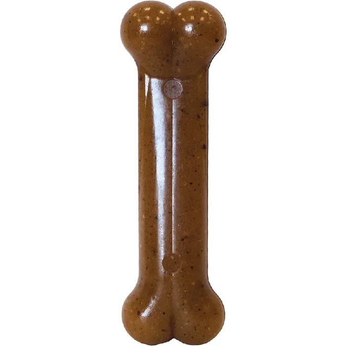Nylabone Puppy Teething Chicken Flavoured Chew Bone Toy for Dogs (Brown)
