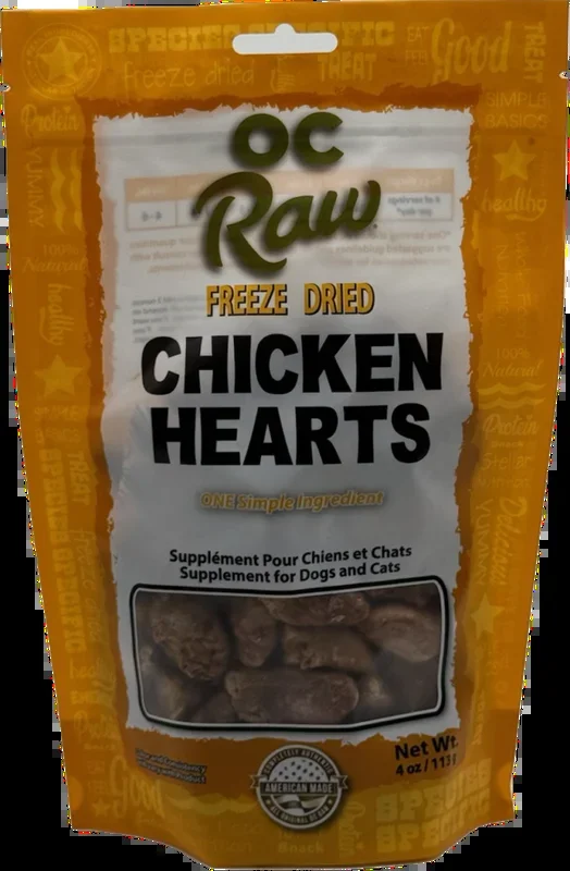 OC Raw Dog Freeze-Dried Chicken Hearts