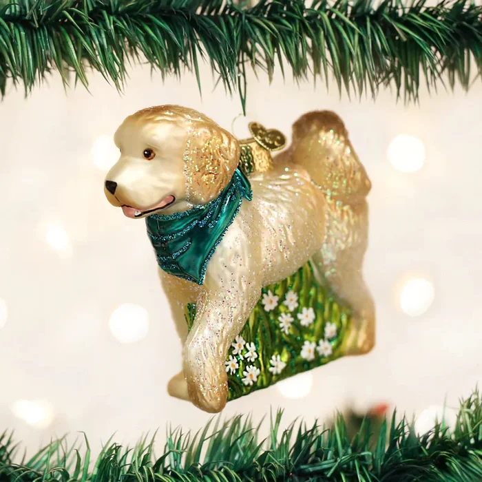 Old World Christmas – Cream Doodle Dog Ornament