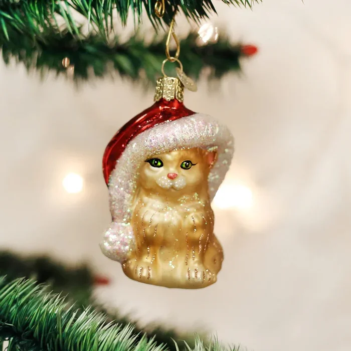 Old World Christmas – Santa’s Kitten Ornament