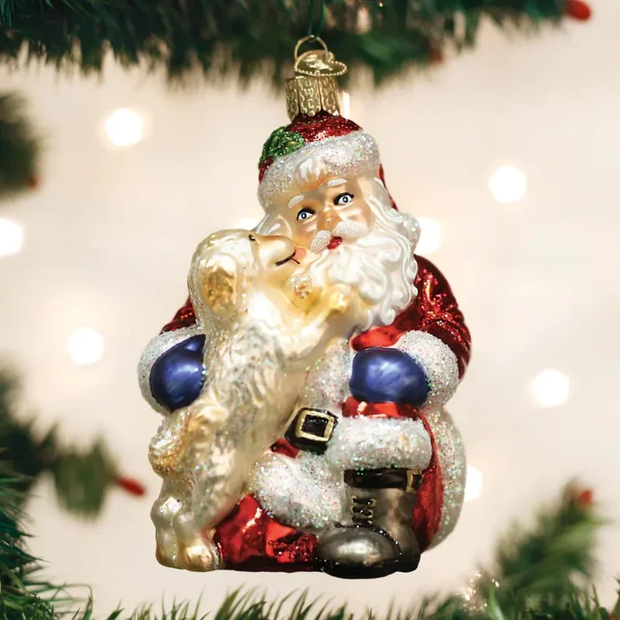 Old World Christmas – Santa’s Puppy Love Ornament