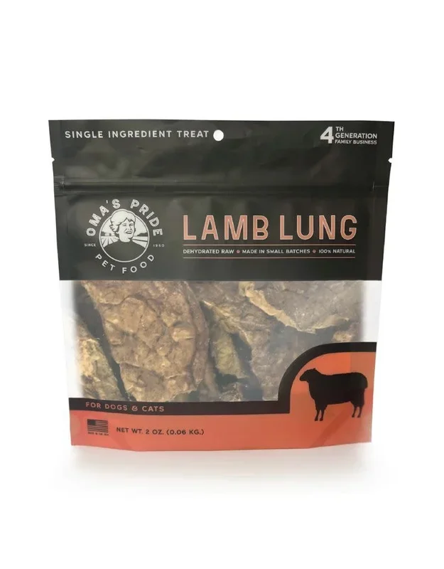 *OMA’S PRIDE Dehydrated Treat Lamb Lung 2oz
