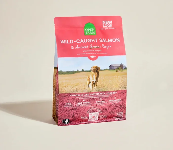 Open Farm Ancient Grains Dry Dog Food – Wild Caught Salmon – 22lb Bag