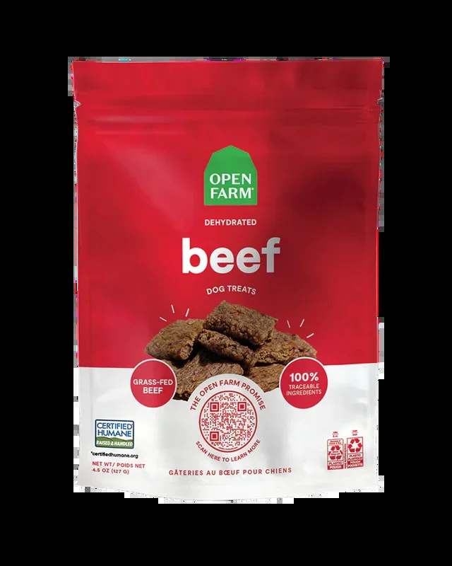 Open Farm Dehydrated Beef Dog Treats 4.5oz