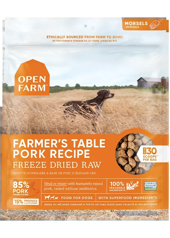 Open Farm Farmer’s Table Pork Freeze Dried Raw Dog Food