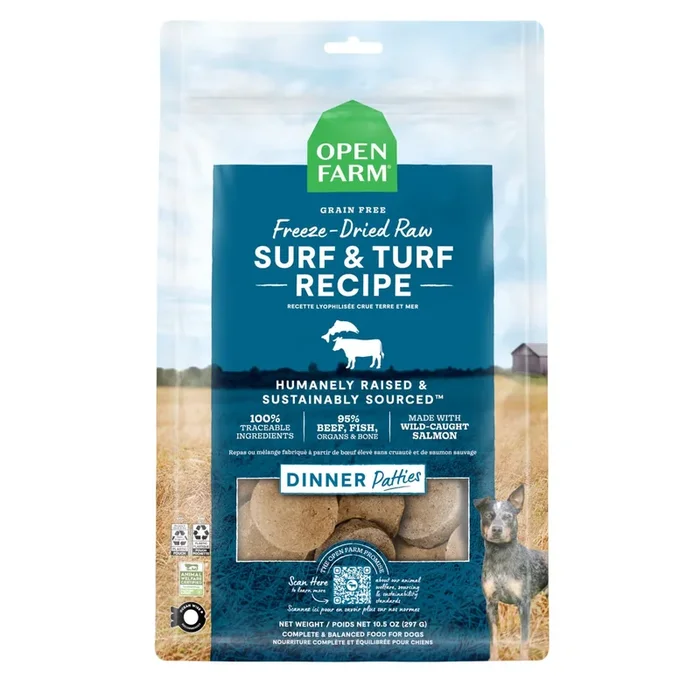 Open Farm Freeze-Dried Raw Patties Surf n Turf