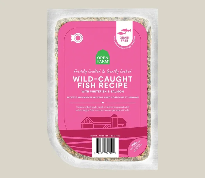 Open Farm Frozen Wild-Caught Fish Recipe Freshly Crafted & Gently Cooked Grain Free Dog Food