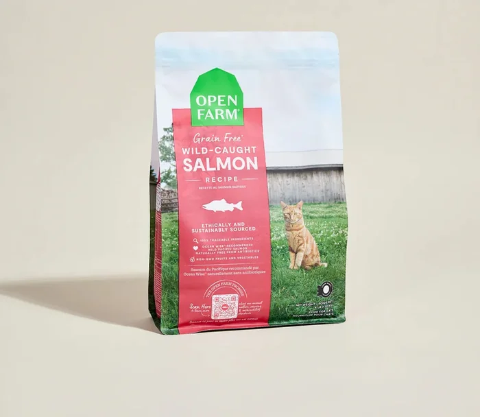 Open Farm Grain-Free Dry Cat Food – Wild Caught Salmon – 8lb Bag