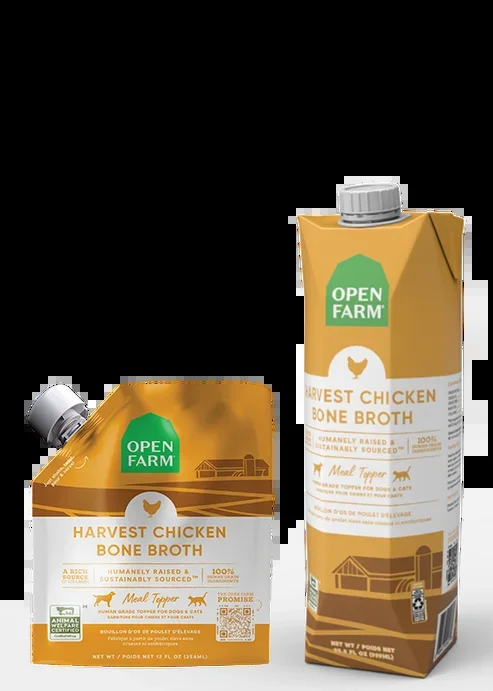 Open Farm Harvest Chicken Bone Broth For Dogs & Cats