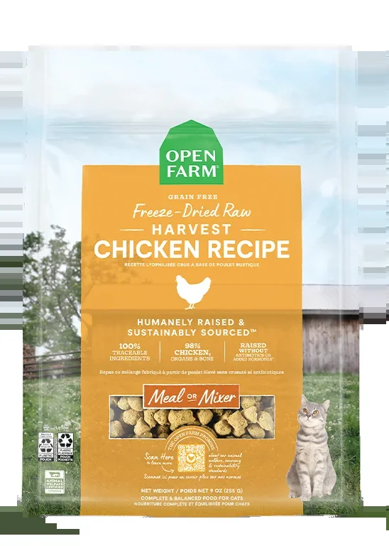 Open Farm Harvest Chicken Freeze Dried Raw Cat Food