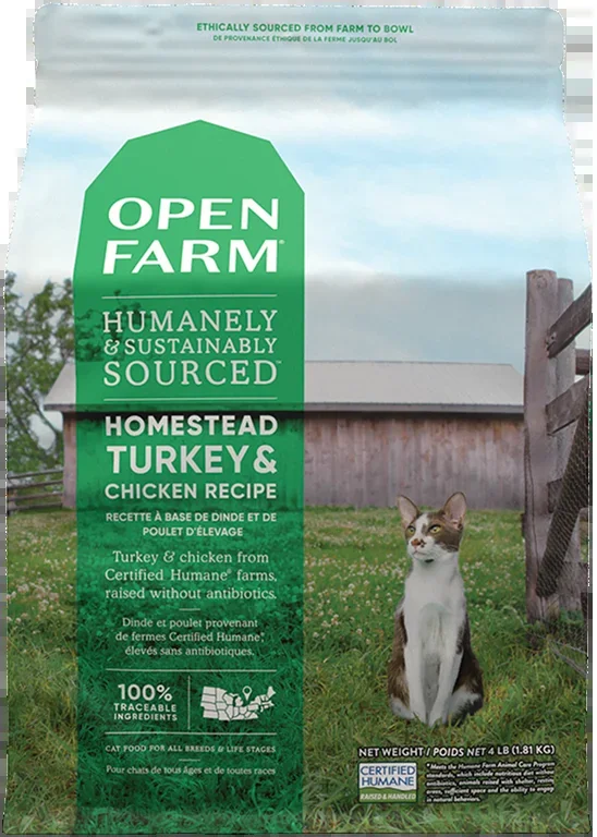 Open Farm Homestead Turkey & Chicken Dry Cat Food