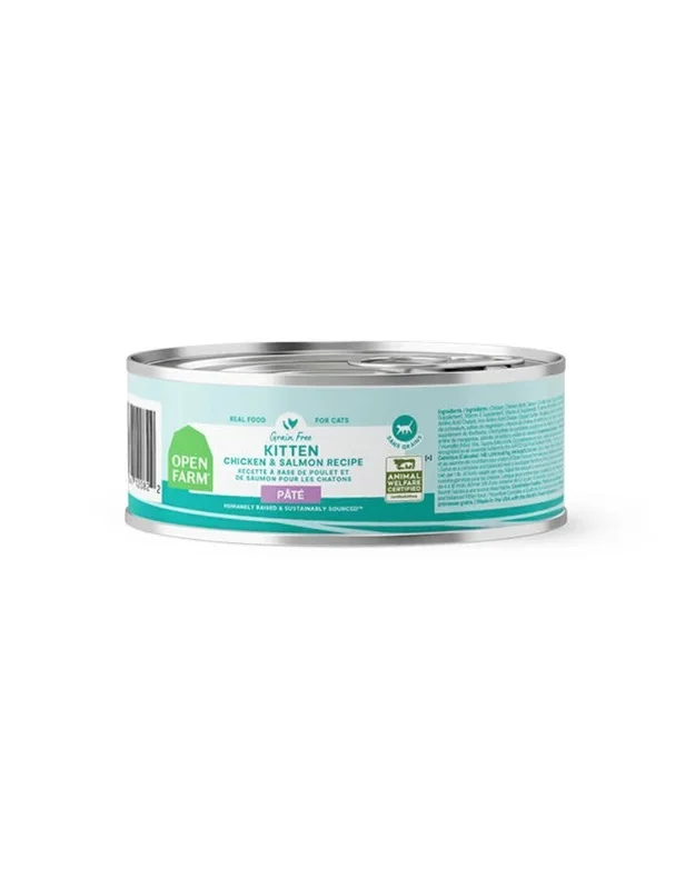 OPEN FARM Pate for Cats Kitten Chicken & Salmon Recipe 5.3 OZ Case/12