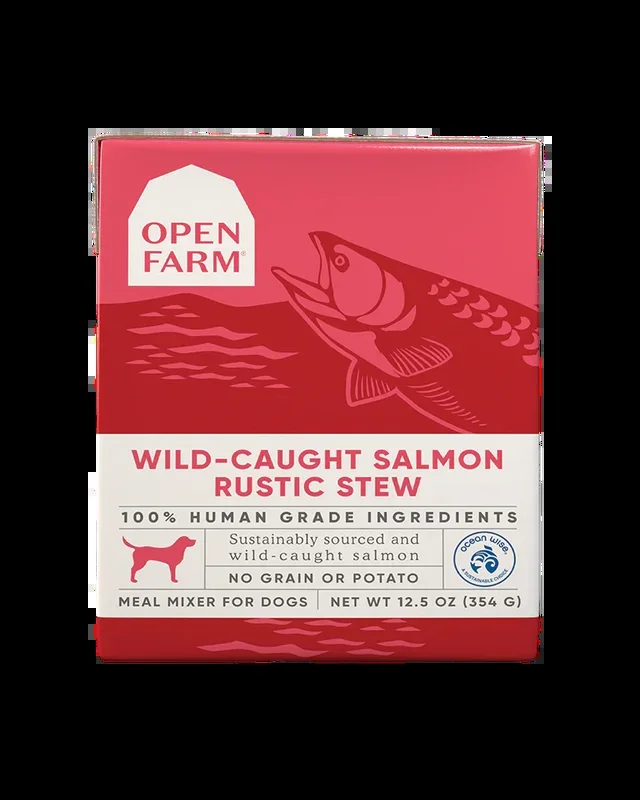 Open Farm Wild-Caught Salmon Rustic Stew Wet Dog Food12.5oz