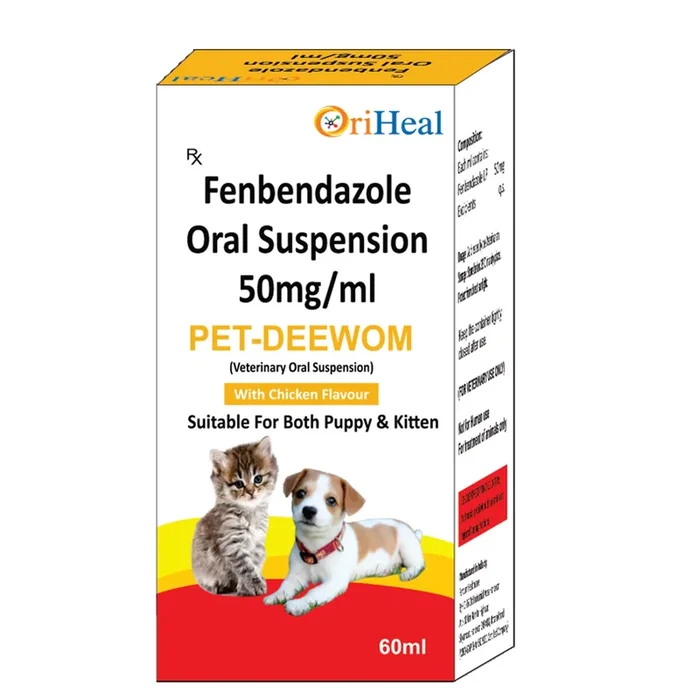 Oriheal Pet Deewom (Fenbendazole) Oral Suspension for Dogs and Cats