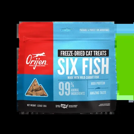 Orijen Freeze Dried Cat Treats-6 Fish : 1.25 oz
