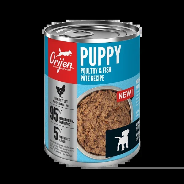 Orijen Puppy Poultry and Fish Pate Recipe, Wet Dog Food, 12.8-oz Case of 12