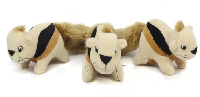 Outward Hound Squeakin Animals Squirrel Plush Dog Toy (1 Plush Toy)