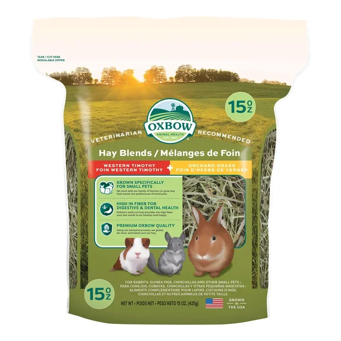 Oxbow Animal Heath Hay Blends – Western Timothy & Orchard 15oz