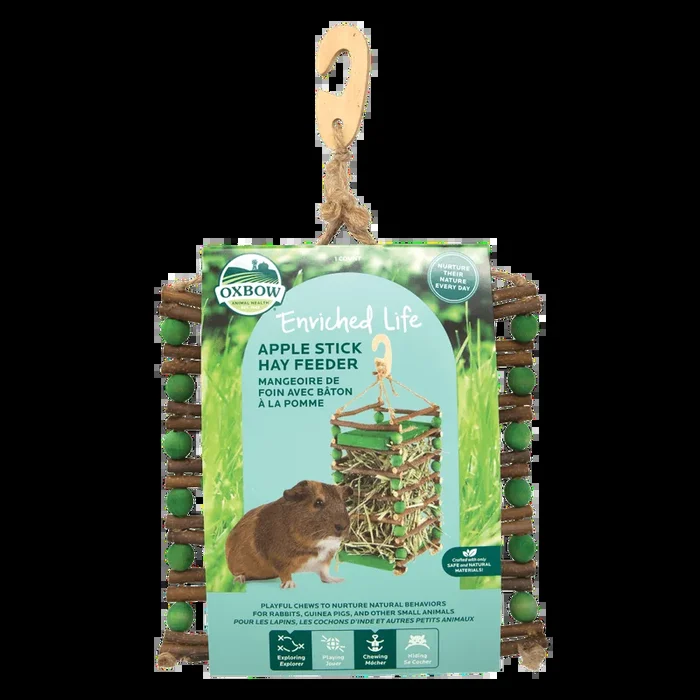 Oxbow Enriched Life Apple Stick Hay Feeder For Small Animals