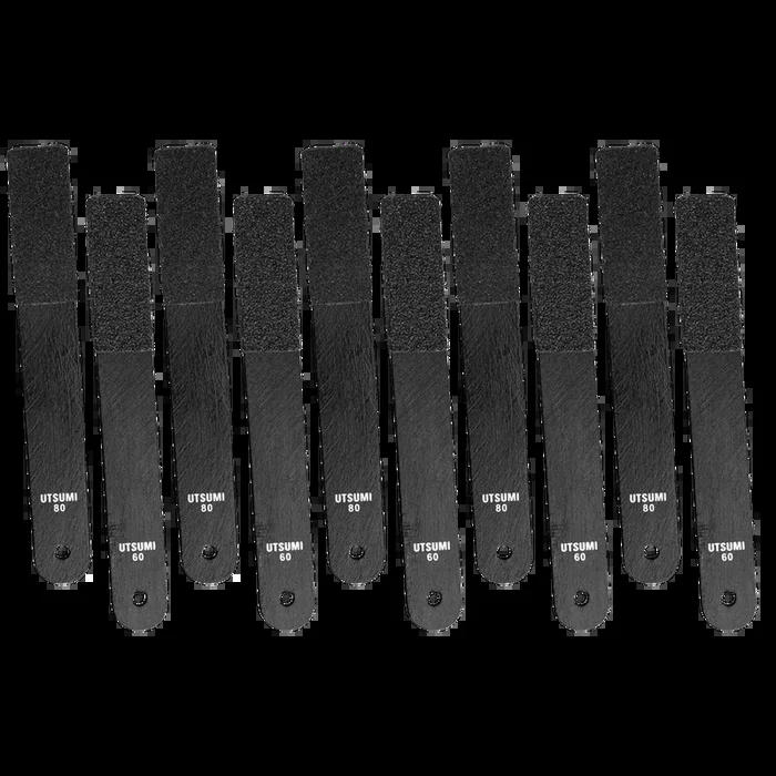 Pack of 10 Stripping Tool (#60grit /#80grit) Black by Utsumi