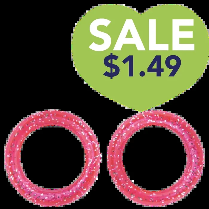 Pack of 2 Premium Scissor Finger Ring Inserts in Pink Sparkles by PetStore.Direct