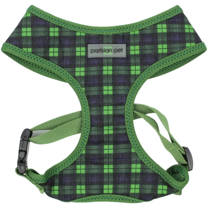 Parisian Pet – Freedom Harness Scottish (Green/Blue)