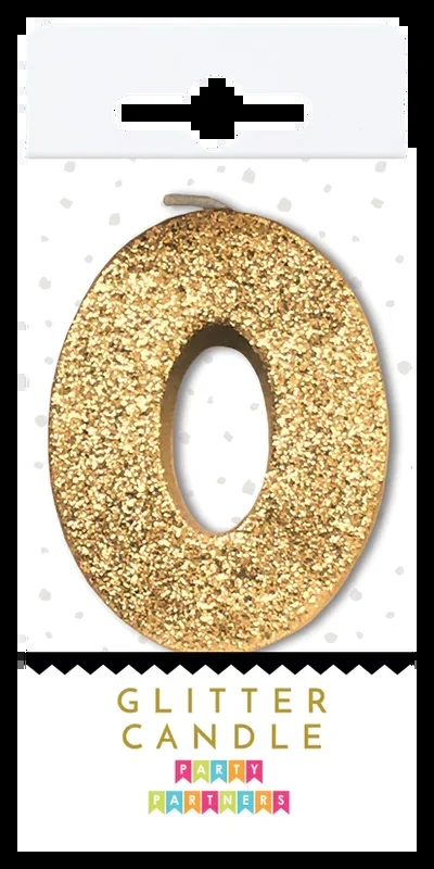 Party Partners Gold Glitter Wax Candle For Pets