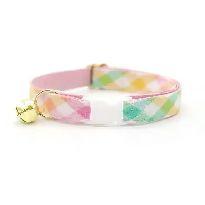 Pastel Plaid Breakaway Cat Collar