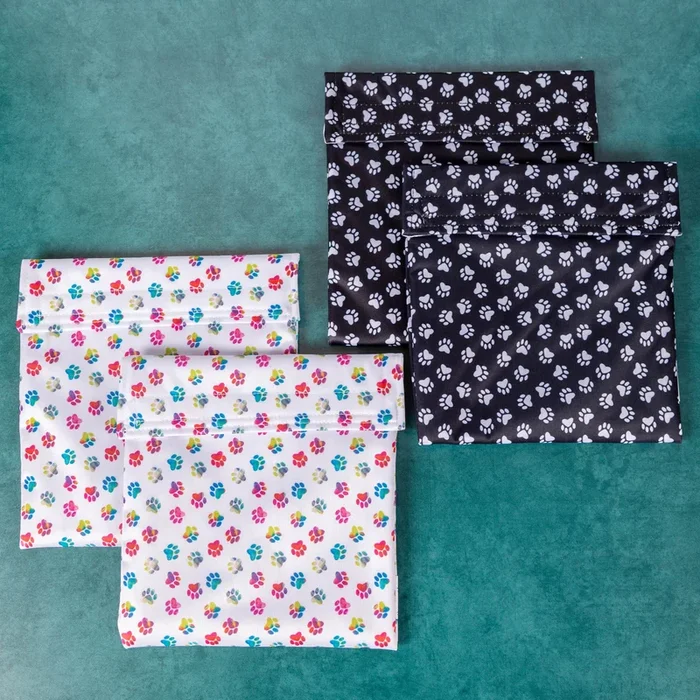 Paw Print Reusable Snack Pouch – Set of 2