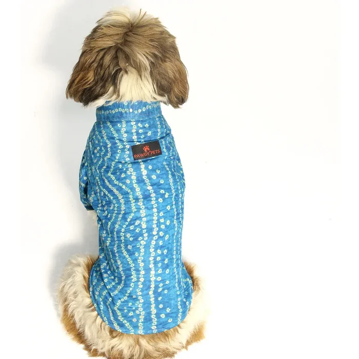 Pawgypets Bandani Kurta for Dogs (Blue)