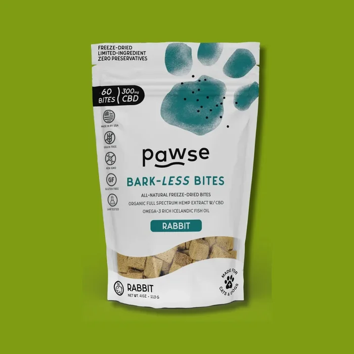 Pawse CBD Rabbit Bark-Less Bites