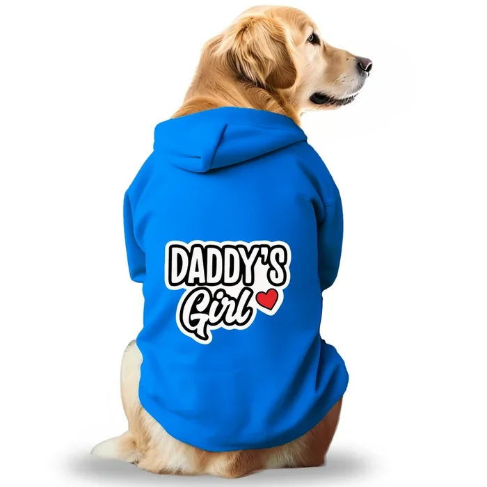 Pawsindia Daddy’s Girl Hoodie for Dogs (Blue)