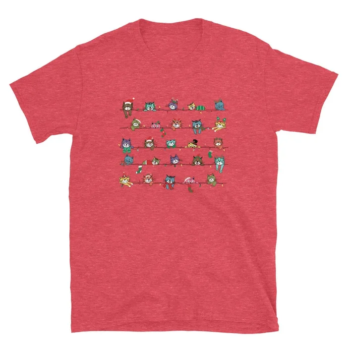Peeping Pets Holiday Cats T-Shirt