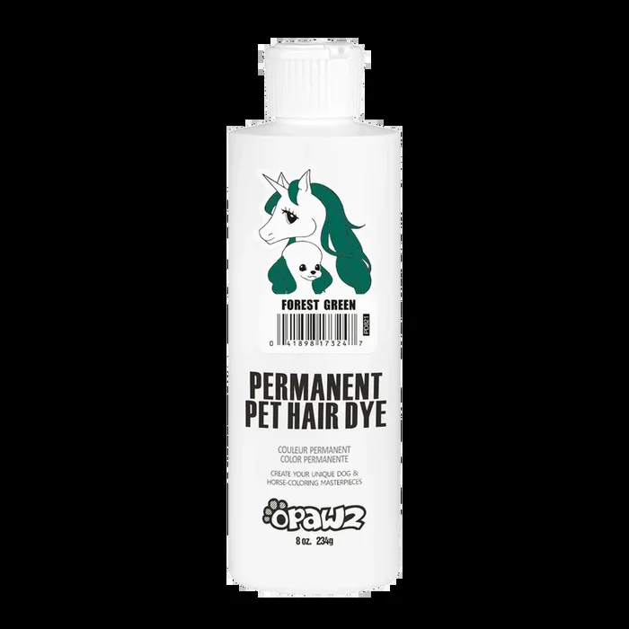 Permanent Dog Hair Dye Forest Green 8oz by Opawz