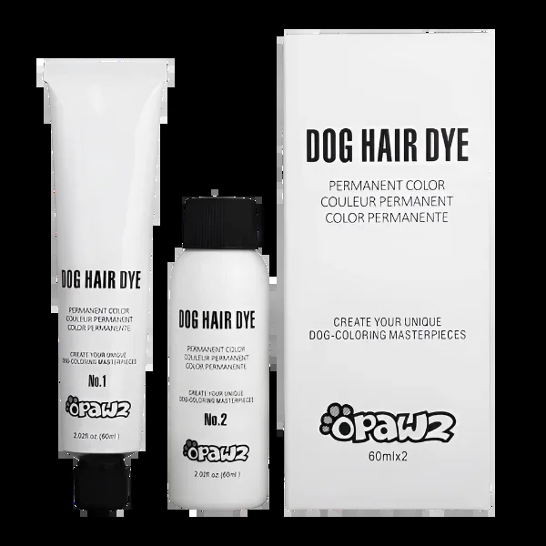 Permanent Dog Hair Dye Set Super Black 2oz by Opawz