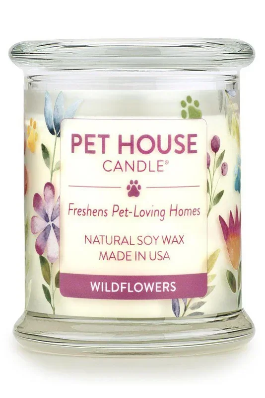 Pet House Wildflowers Soy and Essential Oil Candle