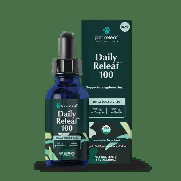 Pet Releaf Daily Releaf 100mg Hemp Oil for Small Dogs and Cats