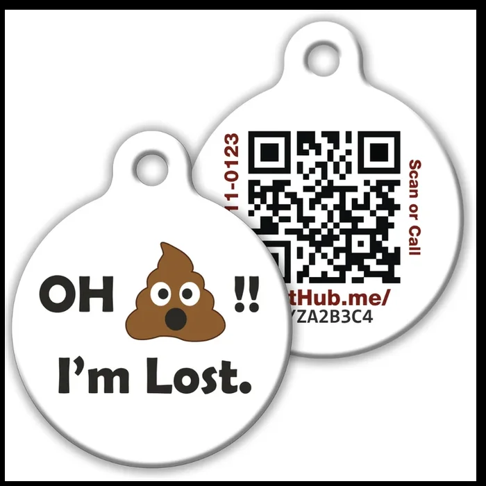 PetHub QR Pet ID Tag – Oh Crap I’m Lost