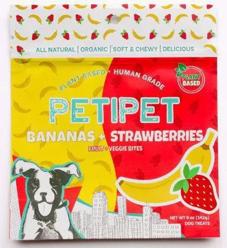 PetiPet Bananas & Strawberries Soft Dog Treat 5oz *