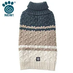 Petrageous Designs – ColorBlock Striped Dog Sweater Grey